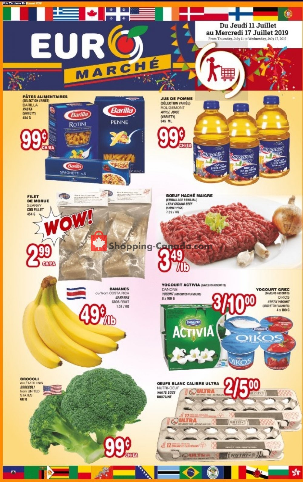 Euro Marché flyer from Thursday July 11, 2019 to Wednesday July 17, 2019 - page 1