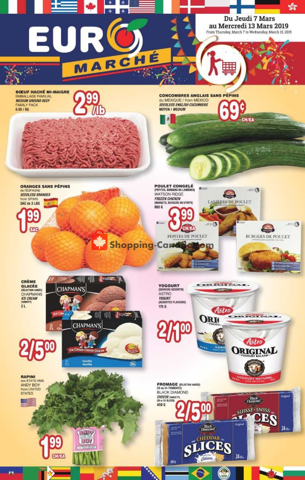 Euro Marché flyer from Thursday March 7, 2019 to Wednesday March 13, 2019 - page 1