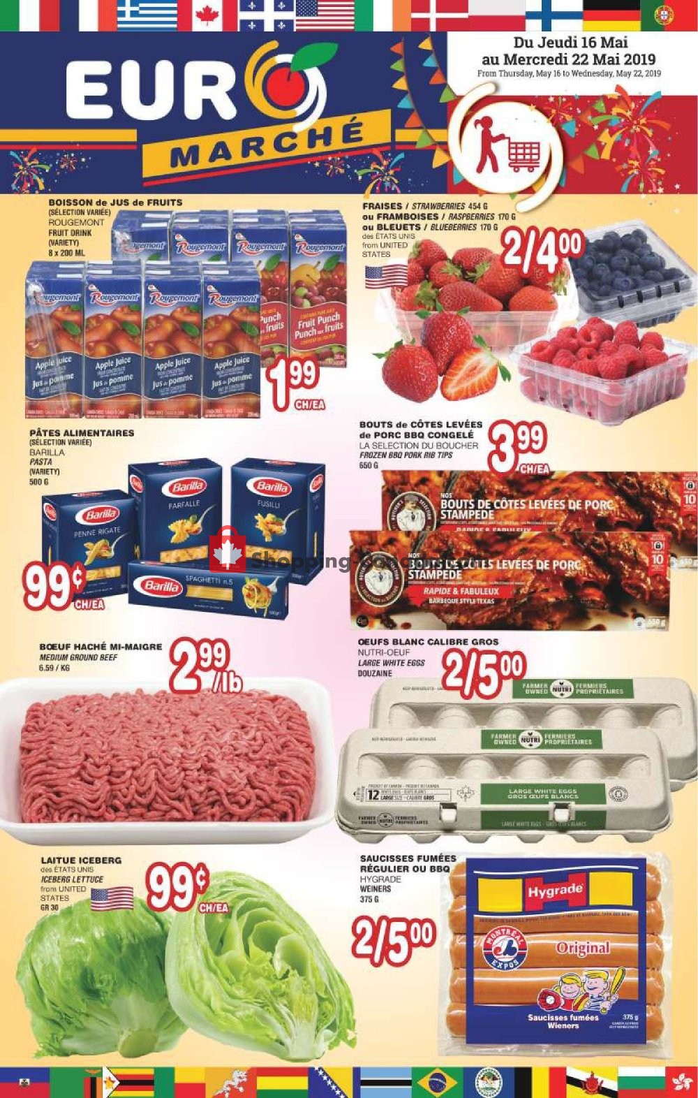 Euro Marché flyer from Thursday May 16, 2019 to Wednesday May 22, 2019 - page 1