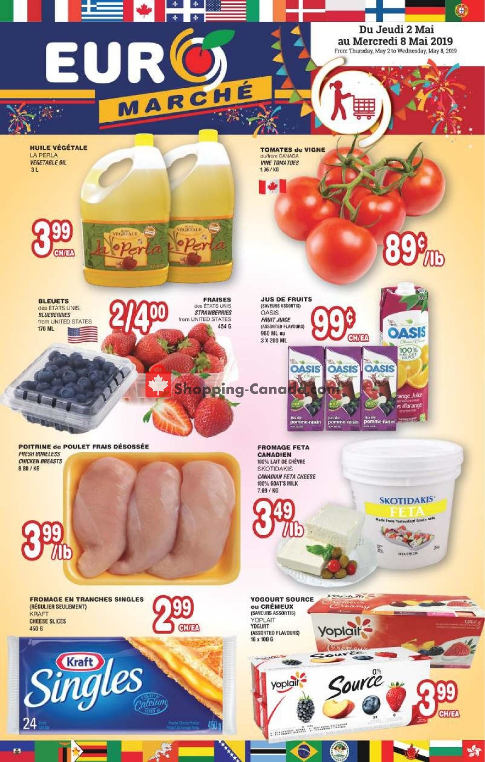 Euro Marché flyer from Thursday May 2, 2019 to Wednesday May 8, 2019 - page 1