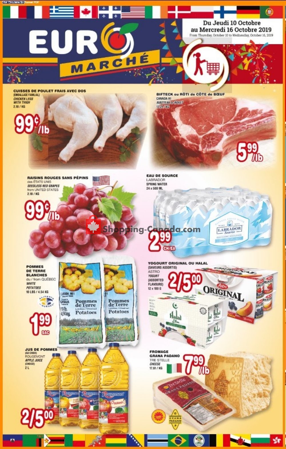Euro Marché flyer from Thursday October 10, 2019 to Wednesday October 16, 2019 - page 1