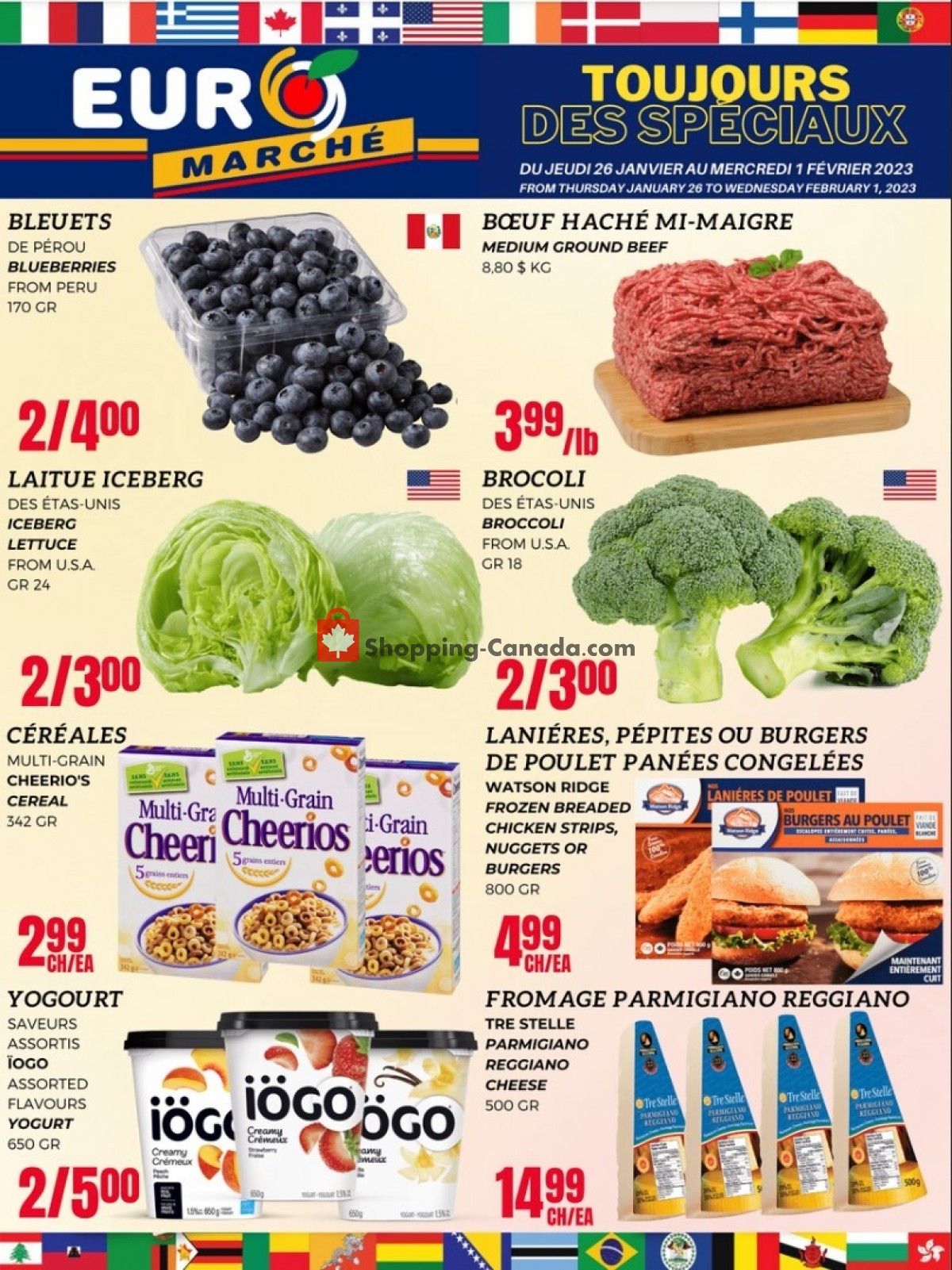 Euro Marché flyer from Thursday January 26, 2023 to Wednesday February 1, 2023 - page 1