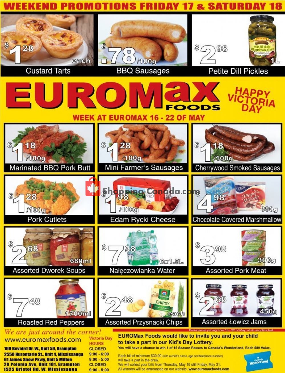 EuroMax Foods flyer from Thursday May 16, 2019 to Wednesday May 22, 2019 - page 1