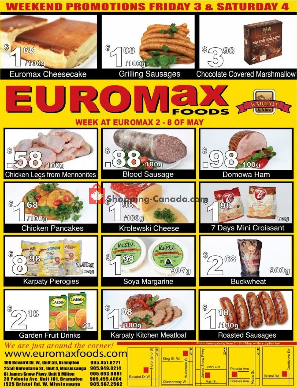 EuroMax Foods flyer from Thursday May 2, 2019 to Wednesday May 8, 2019 - page 1
