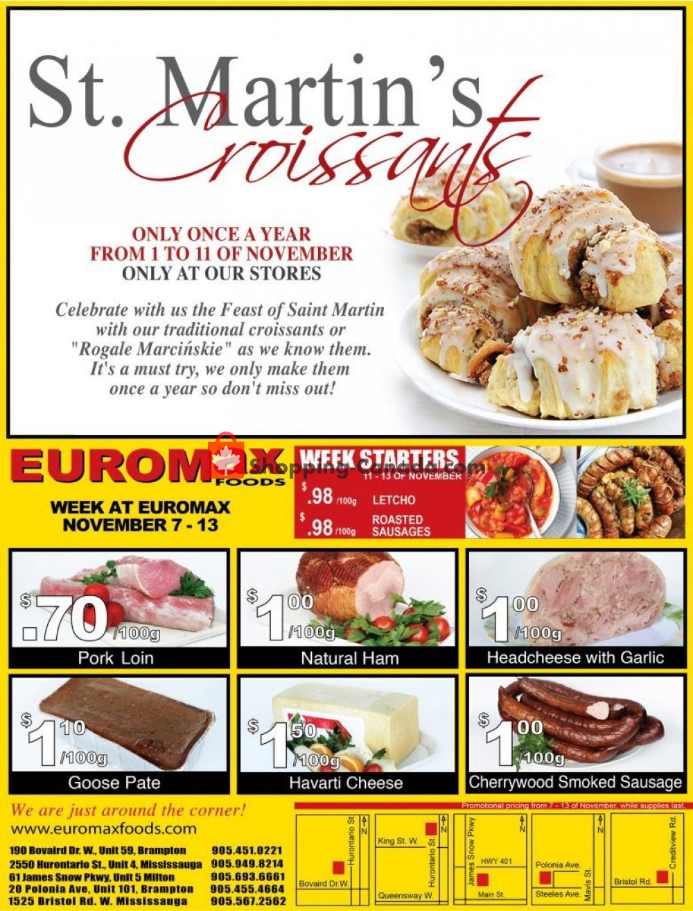 EuroMax Foods flyer from Thursday November 7, 2019 to Wednesday November 13, 2019 - page 1