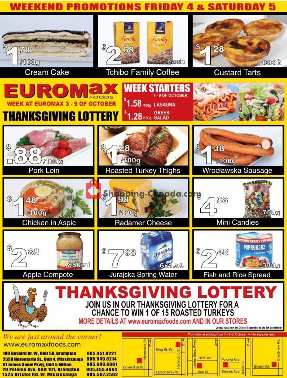 EuroMax Foods flyer from Thursday October 3, 2019 to Wednesday October 9, 2019 - page 1