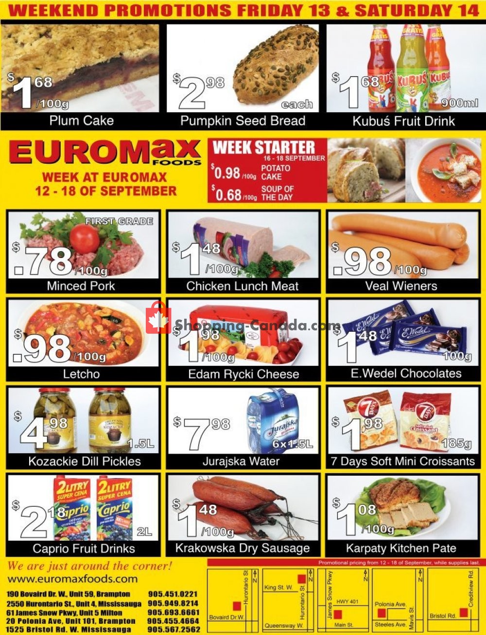 EuroMax Foods flyer from Thursday September 12, 2019 to Wednesday September 18, 2019 - page 1