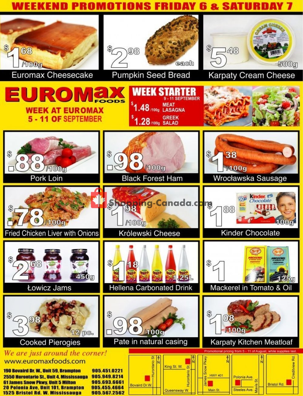 EuroMax Foods flyer from Thursday September 5, 2019 to Wednesday September 11, 2019 - page 1