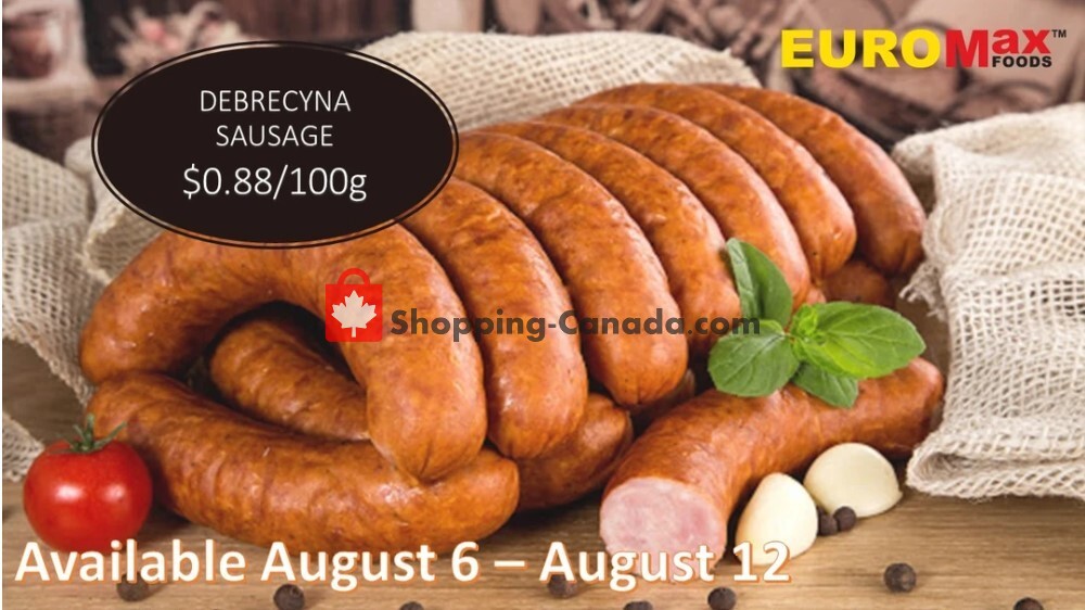 EuroMax Foods flyer from Thursday August 6, 2020 to Wednesday August 12, 2020 - page 1