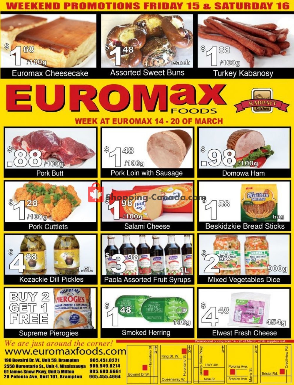 EuroMax Foods flyer from Thursday March 14, 2019 to Wednesday March 20, 2019 - page 1