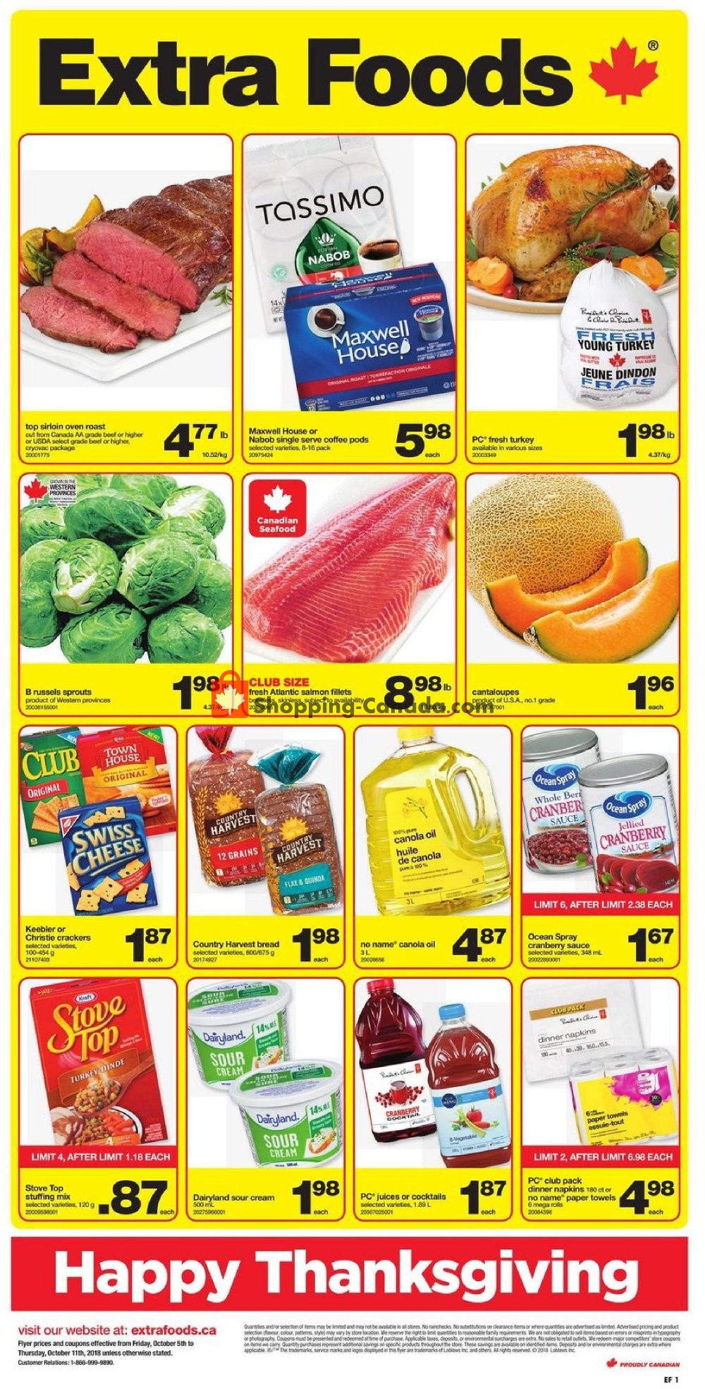 Extra Foods flyer from Friday October 5, 2018 to Thursday October 11, 2018 - page 19