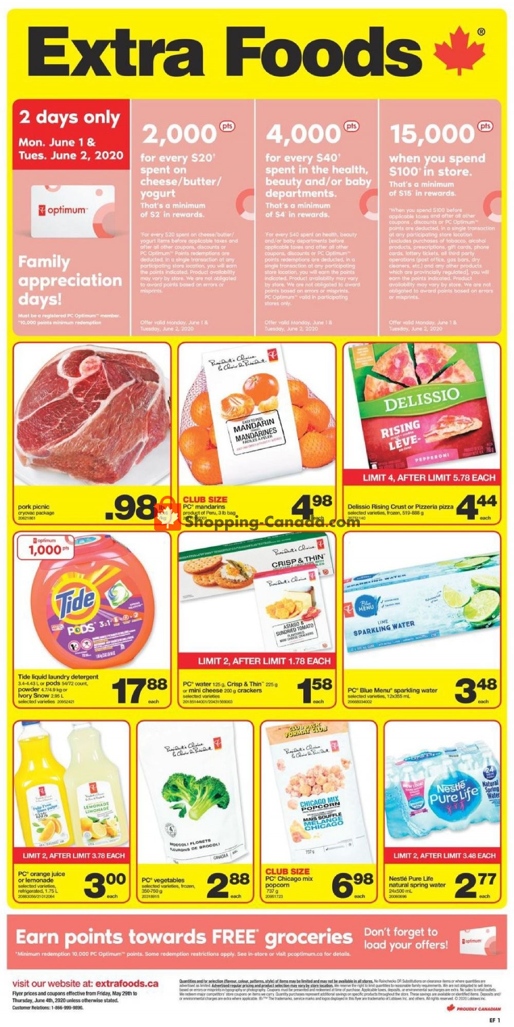Extra Foods flyer from Friday May 29, 2020 to Thursday June 4, 2020 - page 1