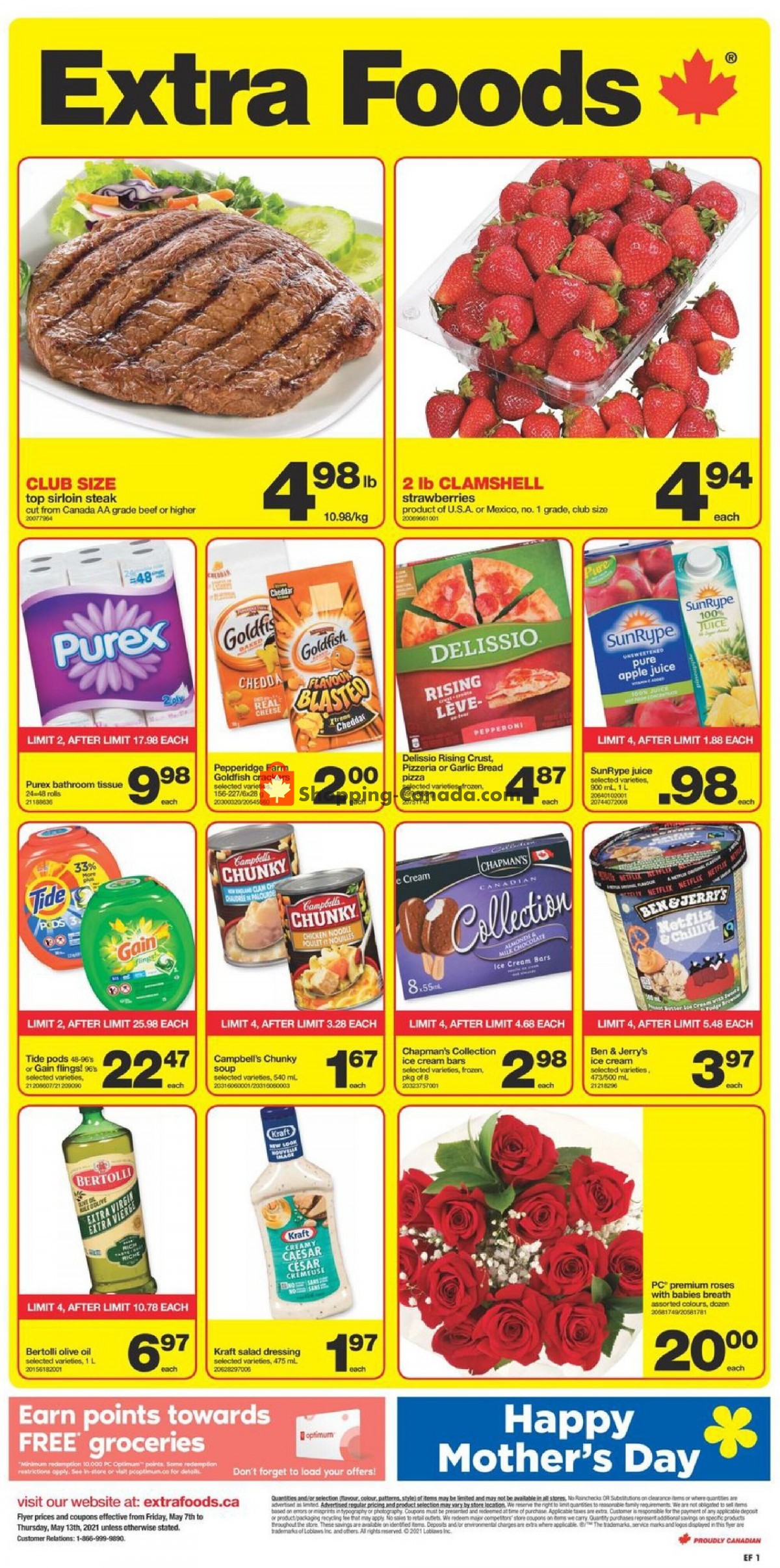 Extra Foods flyer from Friday May 7, 2021 to Thursday May 13, 2021 - page 1