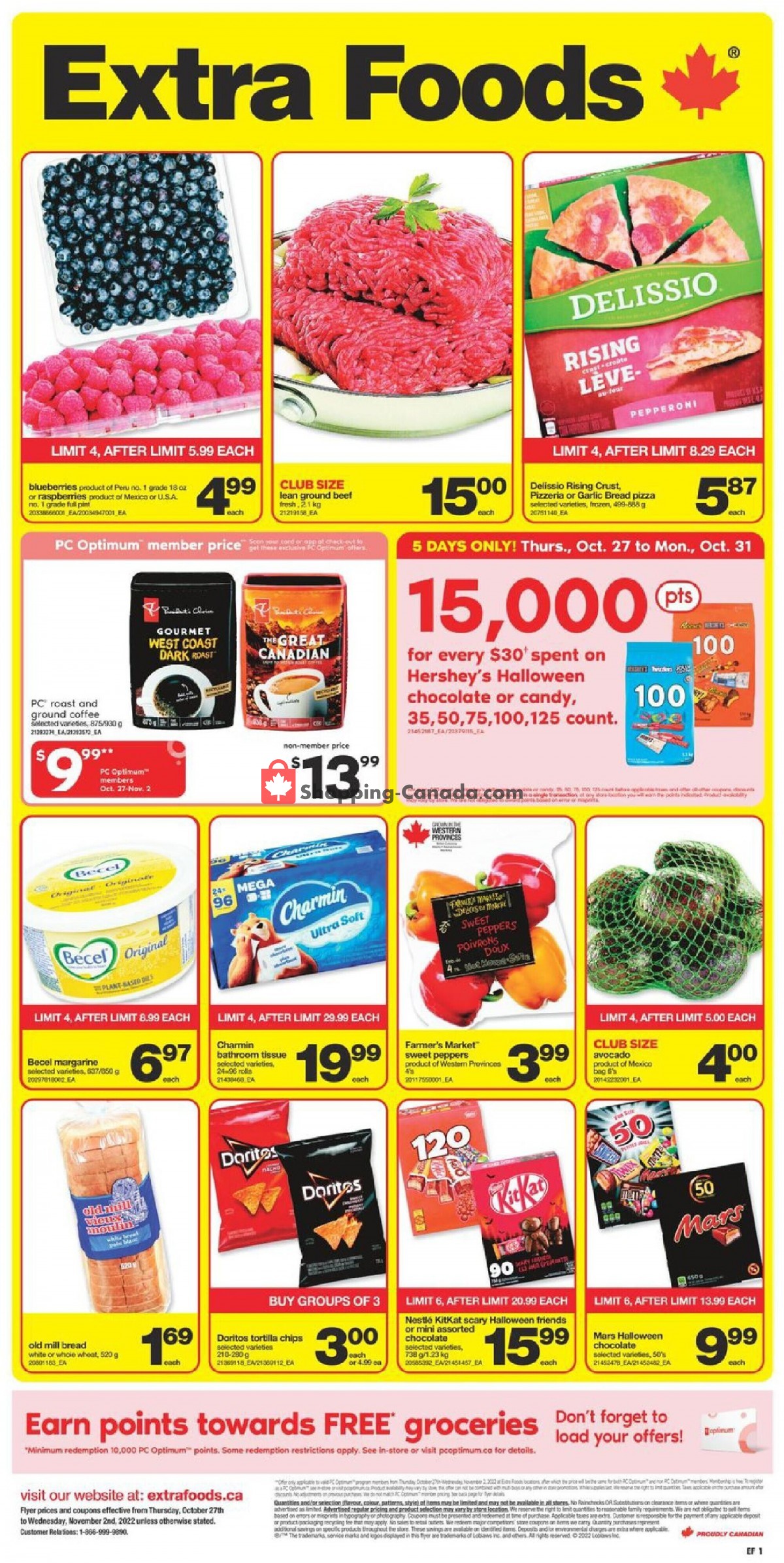 Extra Foods Canada, flyer (Hot Deals) October 27 November 2, 2022 Shopping Canada