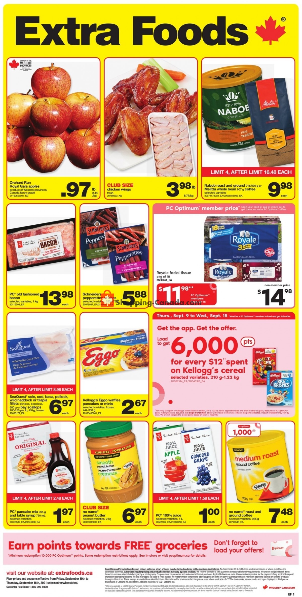 Extra Foods flyer from Friday September 10, 2021 to Thursday September 16, 2021 - page 1