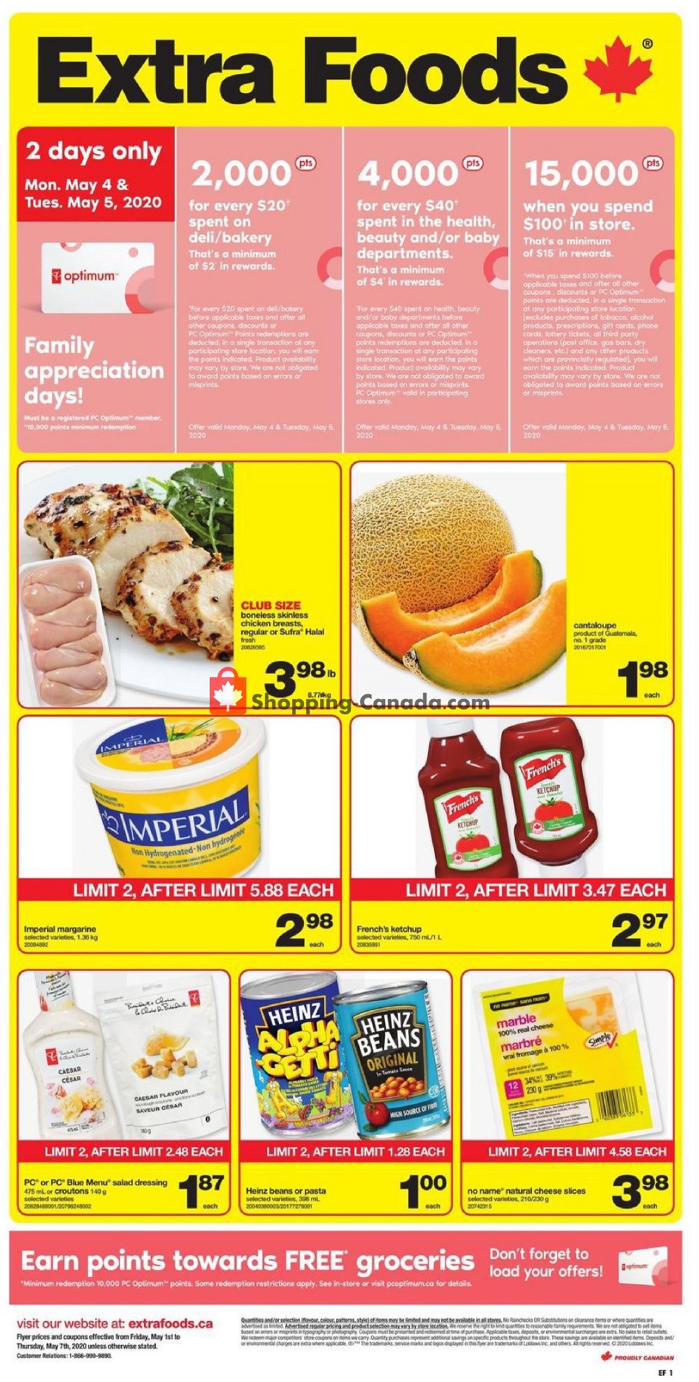 Extra Foods flyer from Friday May 1, 2020 to Thursday May 7, 2020 - page 1