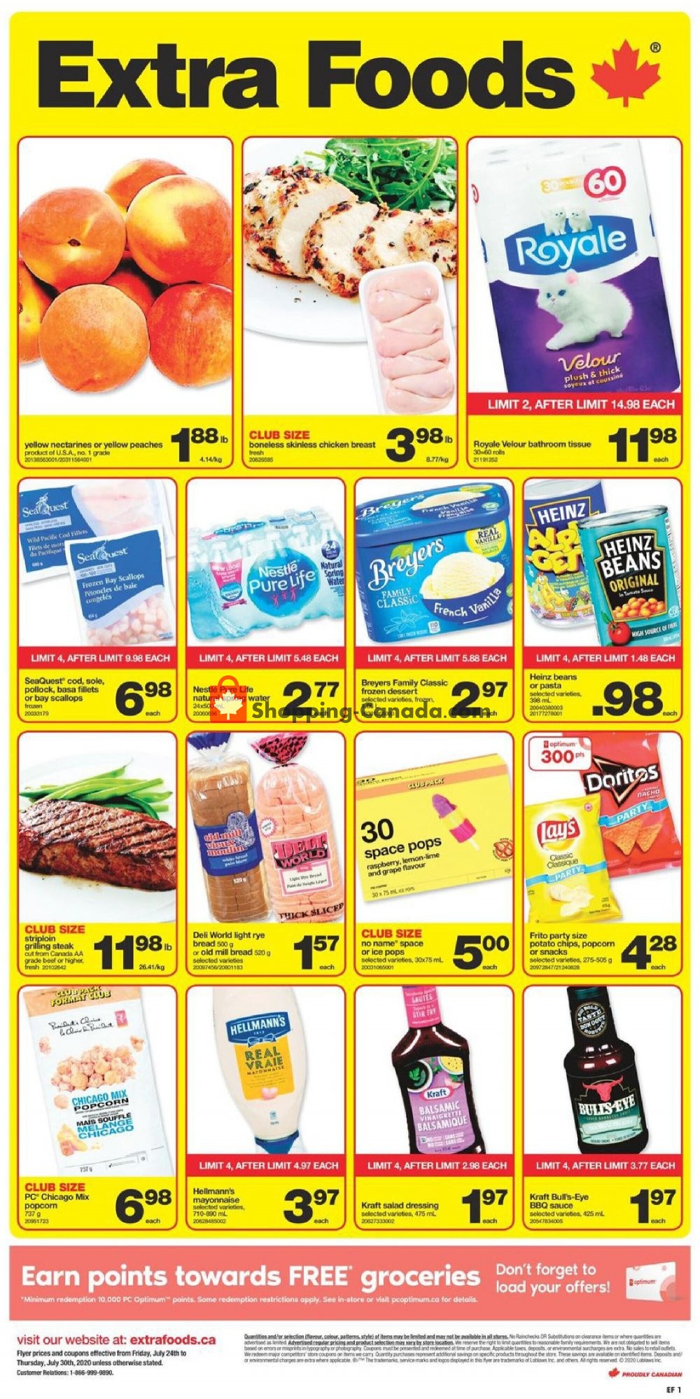 Extra Foods flyer from Friday July 24, 2020 to Thursday July 30, 2020 - page 1