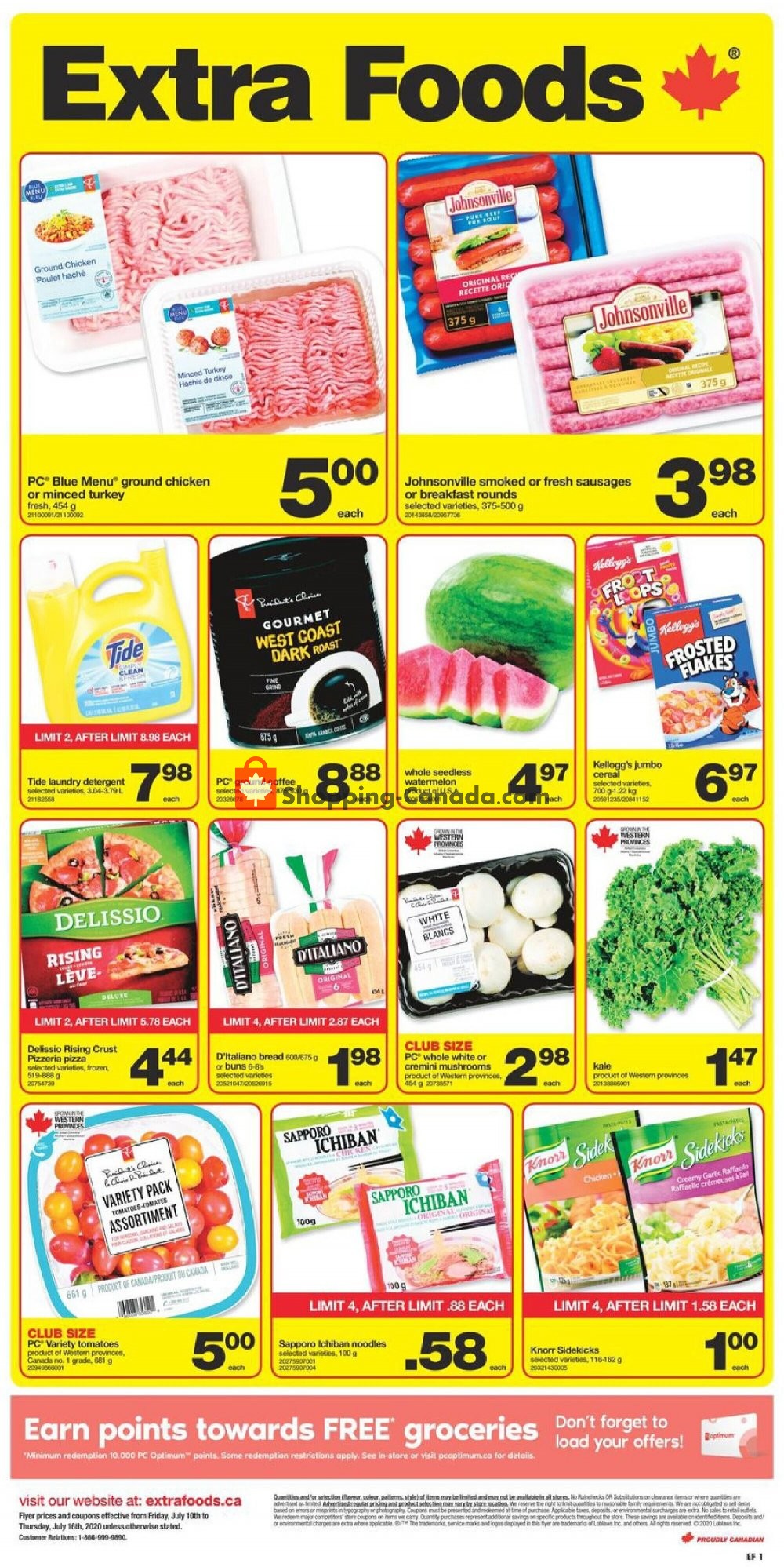 Extra Foods flyer from Friday July 10, 2020 to Thursday July 16, 2020 - page 1