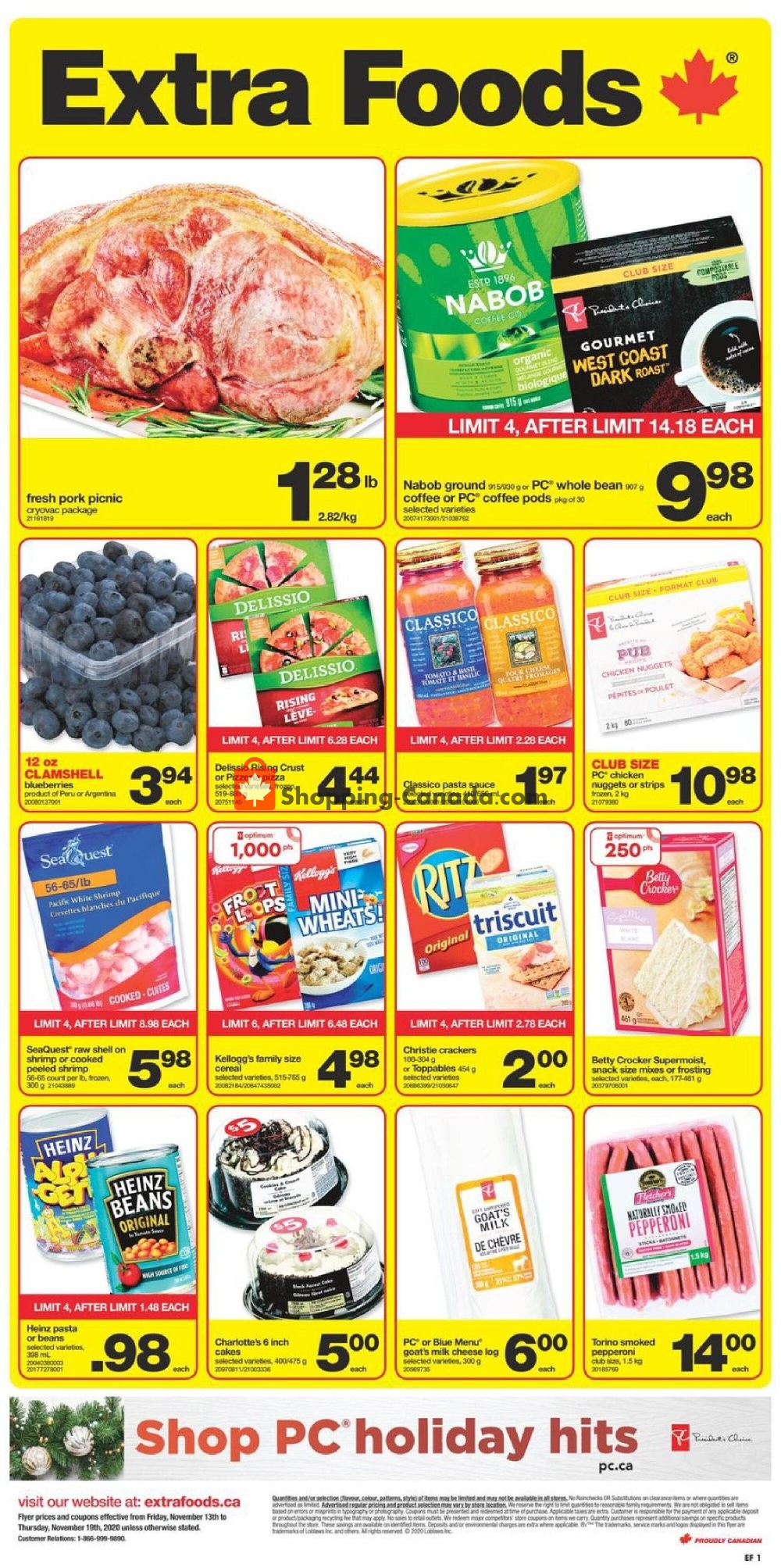 Extra Foods Canada, flyer (Special Offer) November 13 November 19