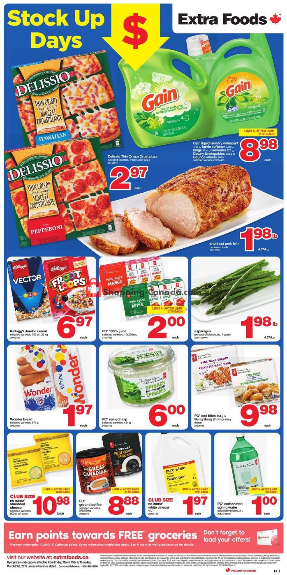 Extra Foods flyer from Friday March 15, 2019 to Thursday March 21, 2019 - page 1