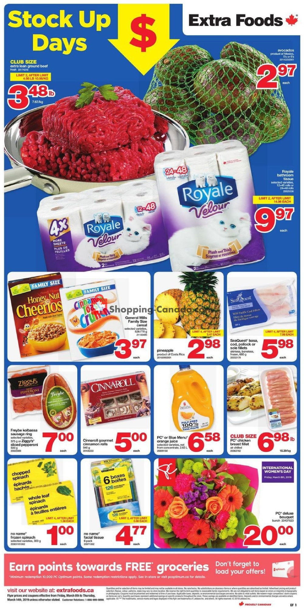 Extra Foods flyer from Friday March 8, 2019 to Thursday March 14, 2019 - page 1