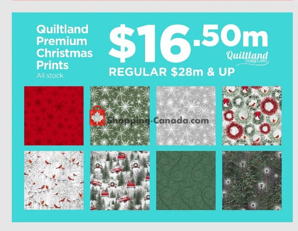 Fabricland flyer from Wednesday December 26, 2018 to Monday December 31, 2018 - page 3
