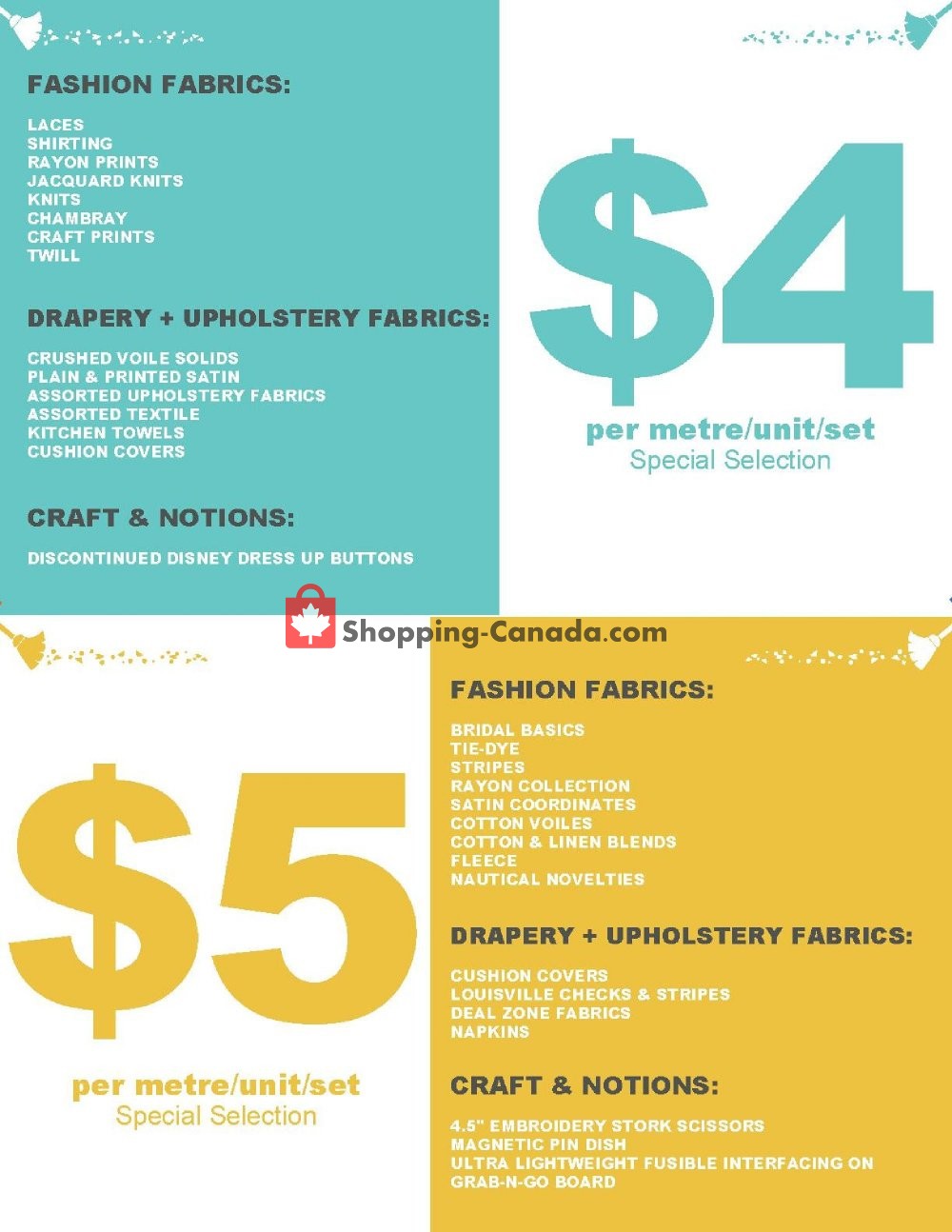 Fabricland flyer from Wednesday July 24, 2019 to Saturday August 17, 2019 - page 3