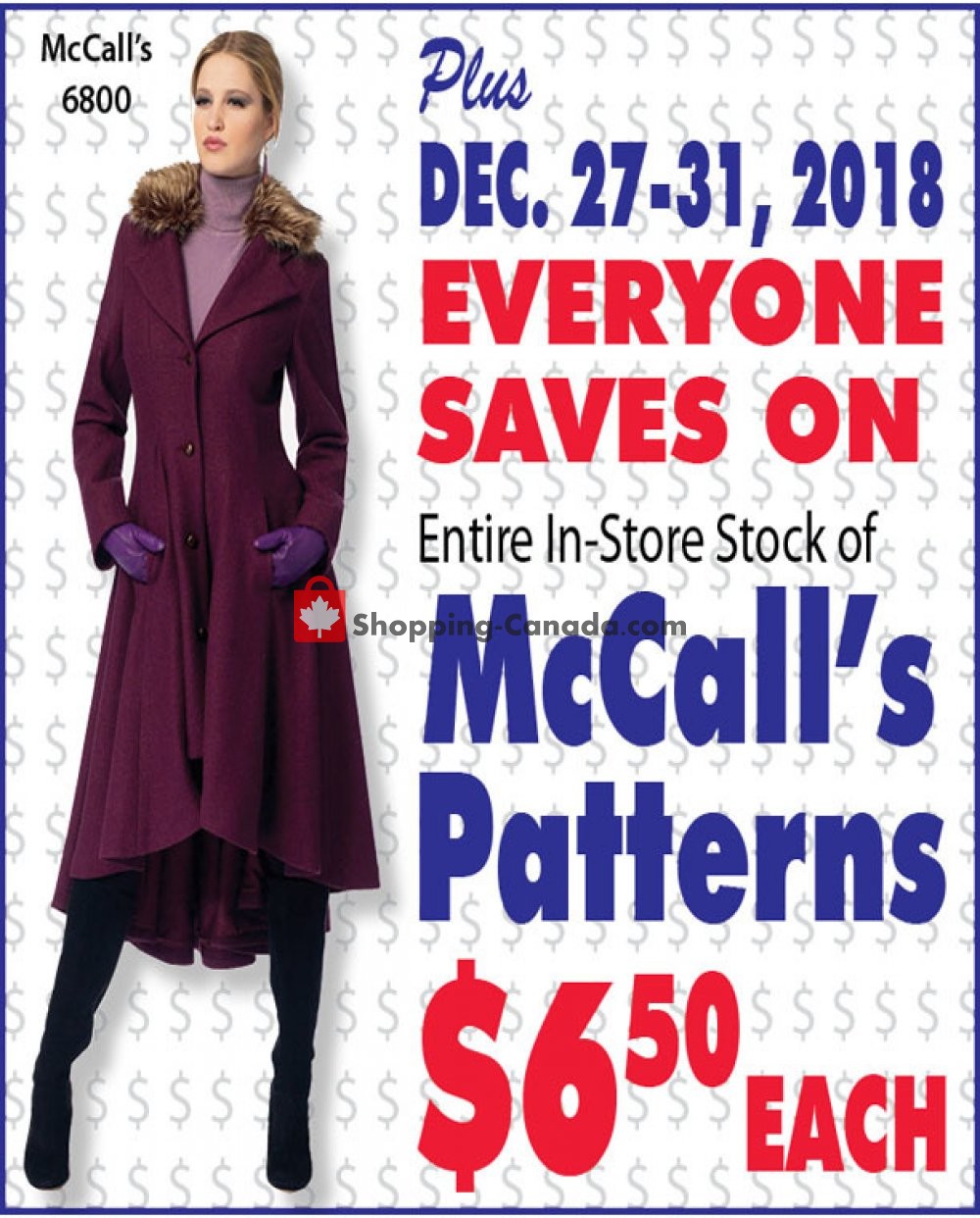 Fabricland flyer from Thursday December 27, 2018 to Monday December 31, 2018 - page 1
