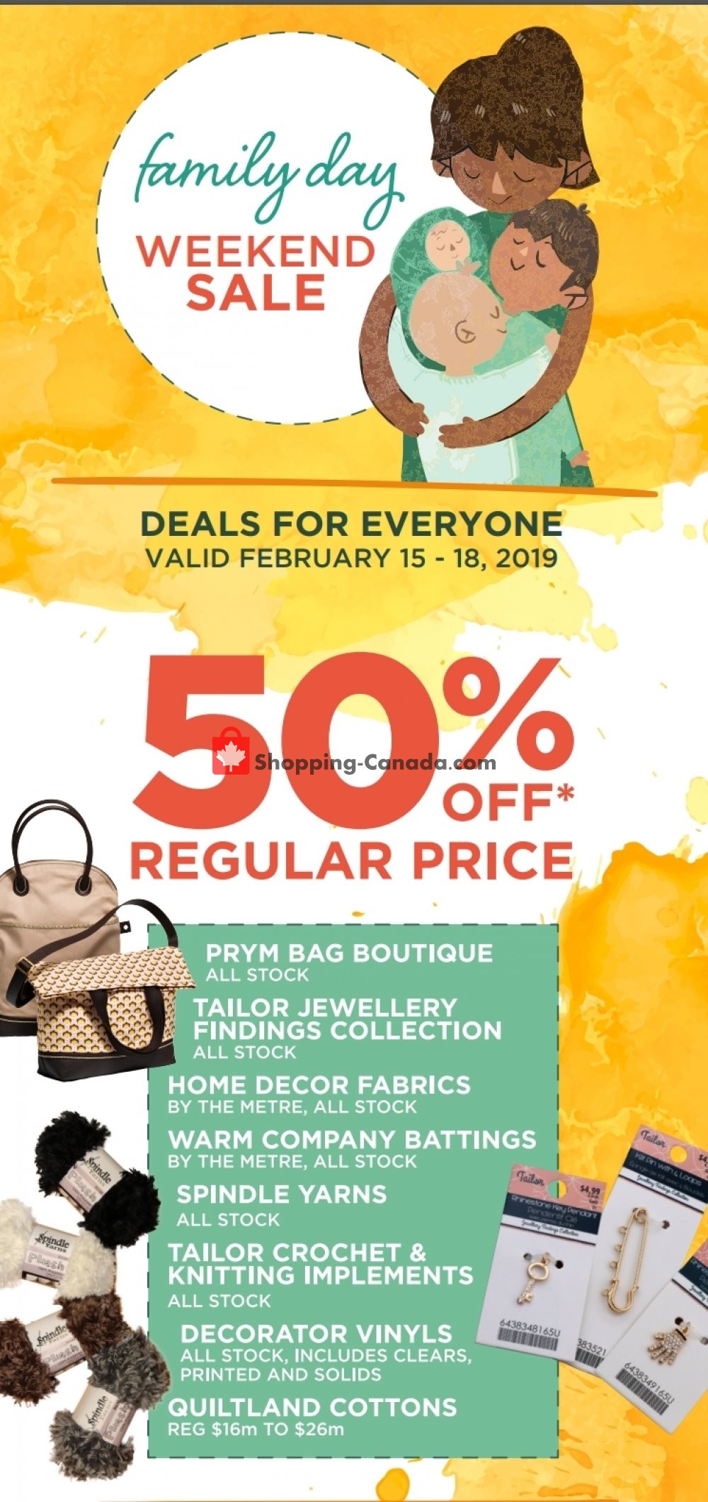 Fabricland flyer from Friday February 15, 2019 to Monday February 18, 2019 - page 1