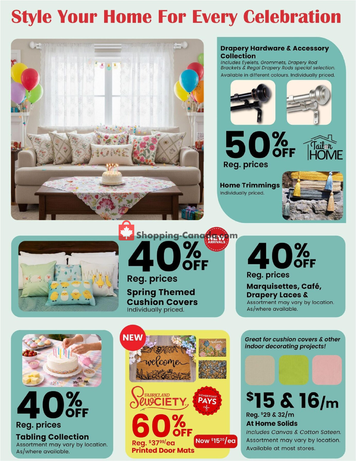 Fabricland flyer from Wednesday April 1, 2026 to Thursday April 30, 2026 - page 8
