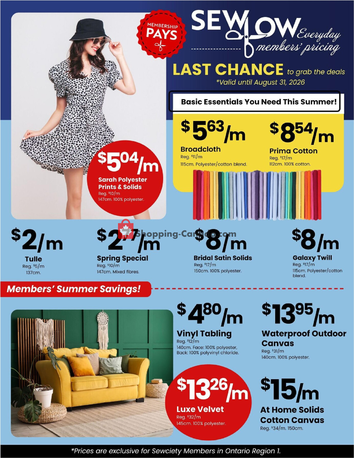 Fabricland flyer from Saturday August 1, 2026 to Monday August 31, 2026 - page 15