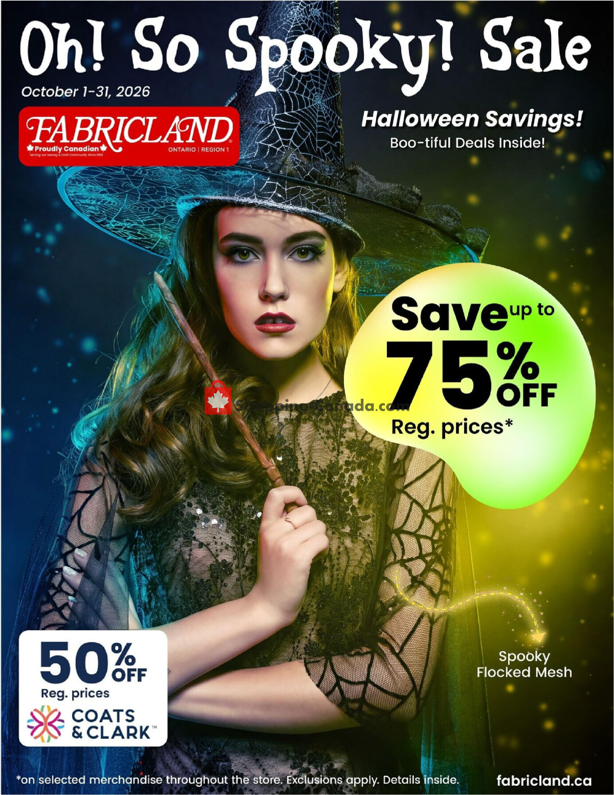 Fabricland flyer from Thursday October 1, 2026 to Saturday October 31, 2026 - page 1