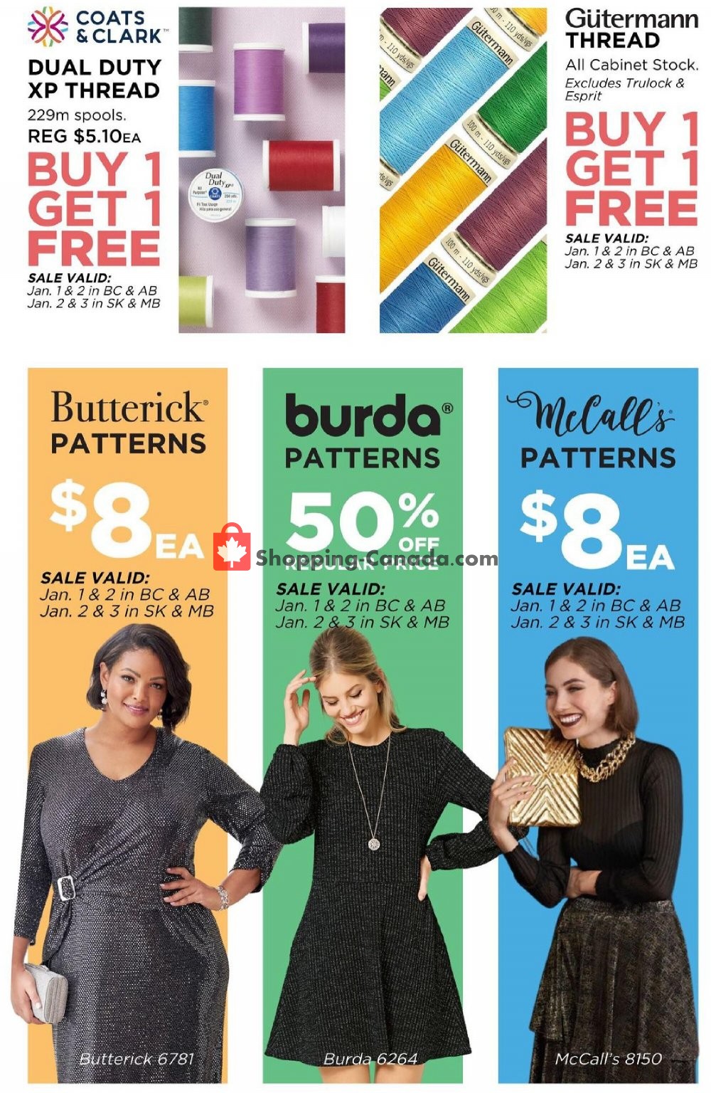 Fabricland flyer from Friday January 1, 2021 to Wednesday January 6, 2021 - page 2