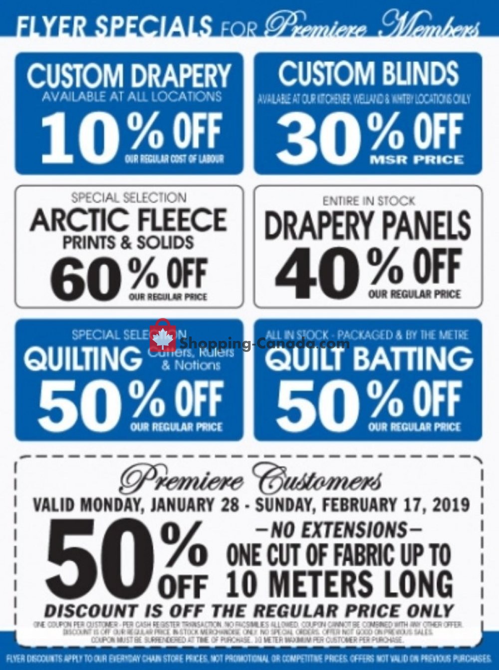 Fabricland flyer from Monday January 28, 2019 to Sunday February 17, 2019 - page 2