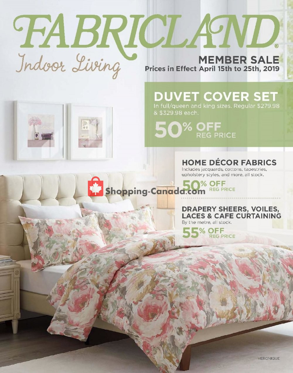 Fabricland Canada, flyer (Indoor Living) April 15 April 25, 2019