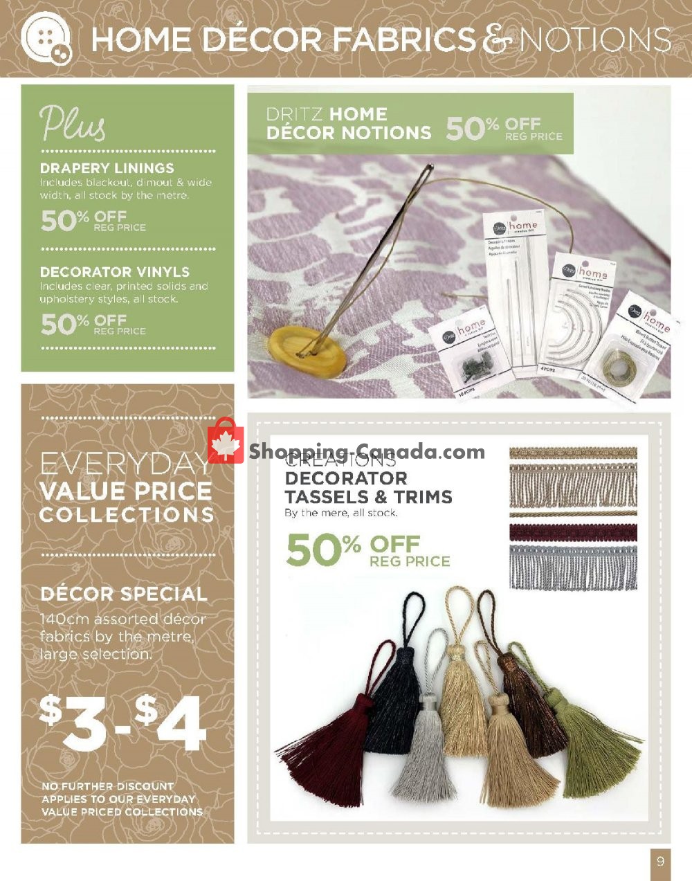Fabricland flyer from Monday April 15, 2019 to Thursday April 25, 2019 - page 9