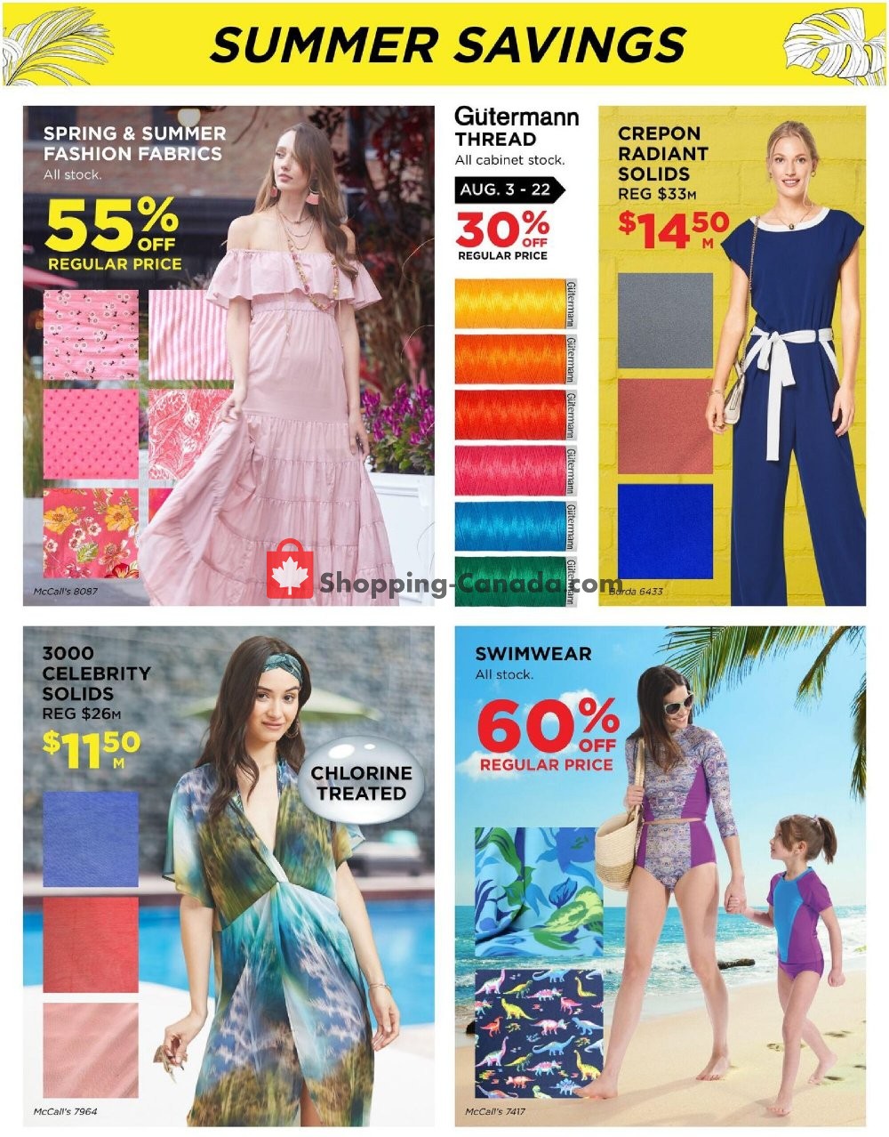 Fabricland flyer from Monday August 3, 2020 to Monday August 31, 2020 - page 12