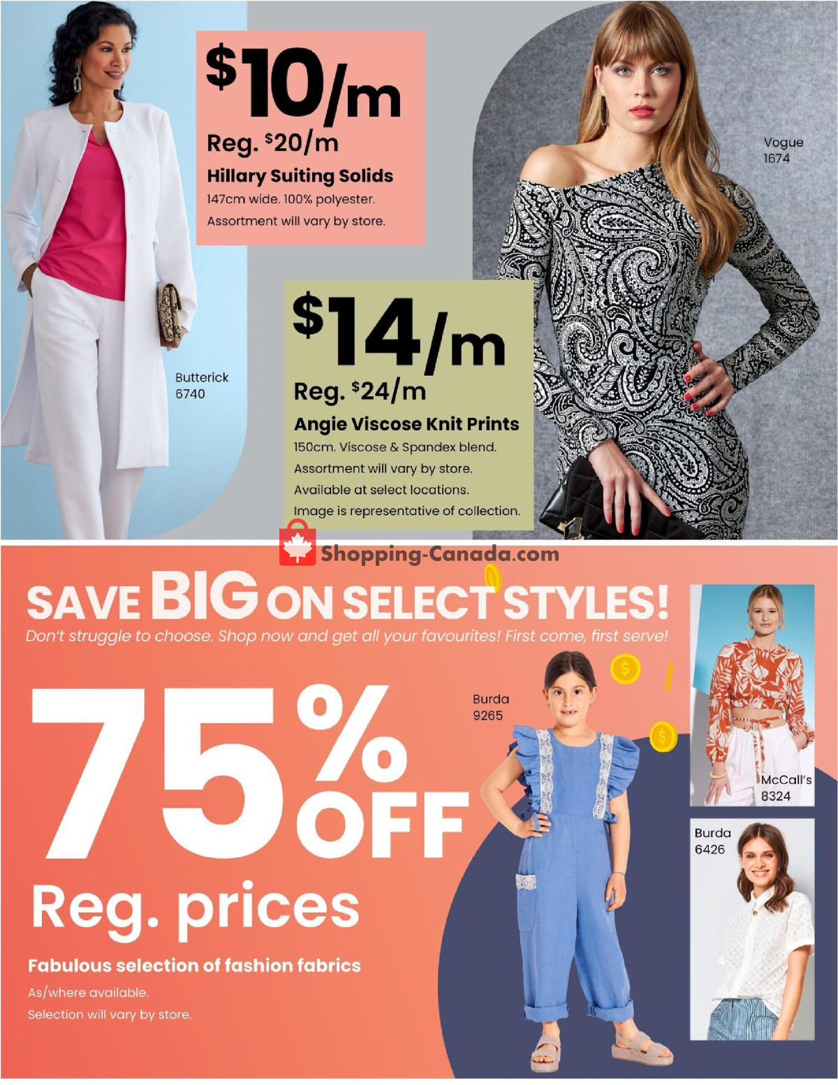 Fabricland flyer from Monday March 4, 2024 to Sunday March 31, 2024 - page 5