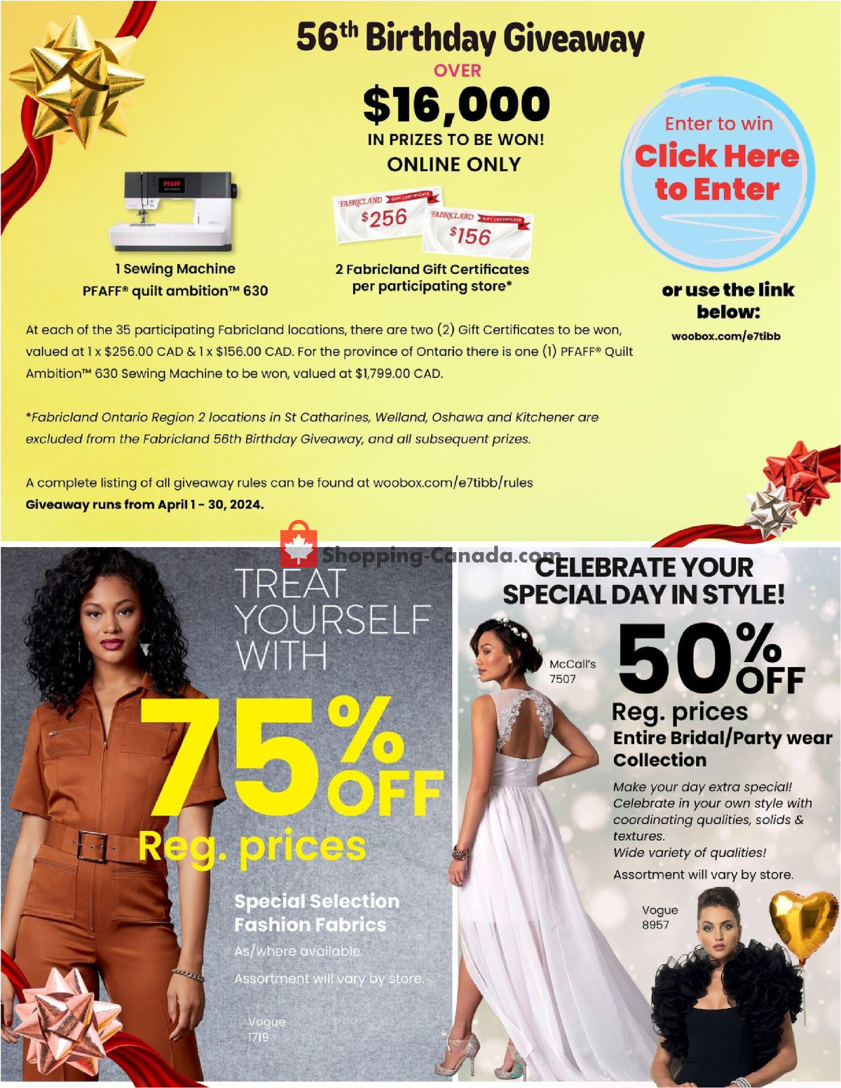 Fabricland flyer from Monday April 1, 2024 to Tuesday April 30, 2024 - page 2