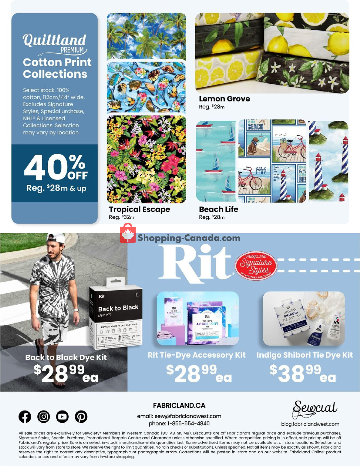 Fabricland flyer from Thursday May 9, 2024 to Thursday June 6, 2024 - page 16