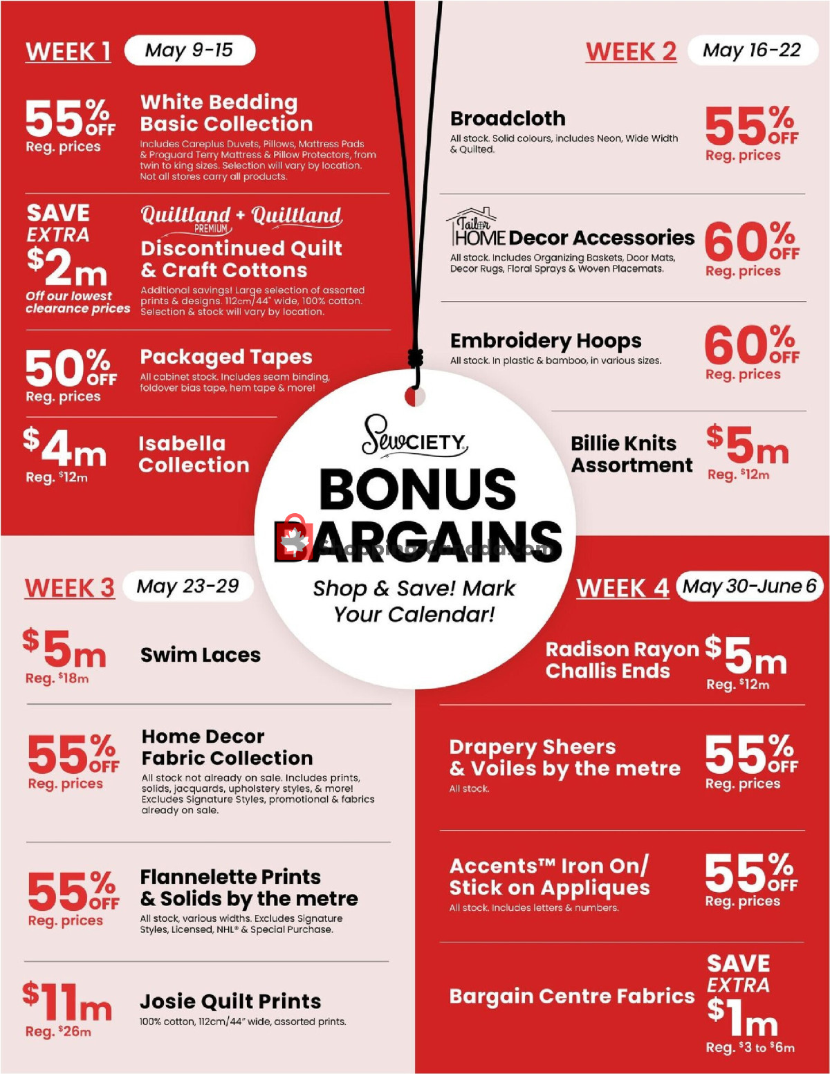 Fabricland flyer from Thursday May 9, 2024 to Thursday June 6, 2024 - page 7