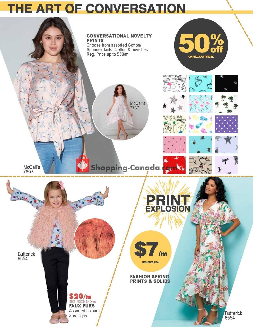 Fabricland Canada, flyer (Sensational Savings) March 1 March 17