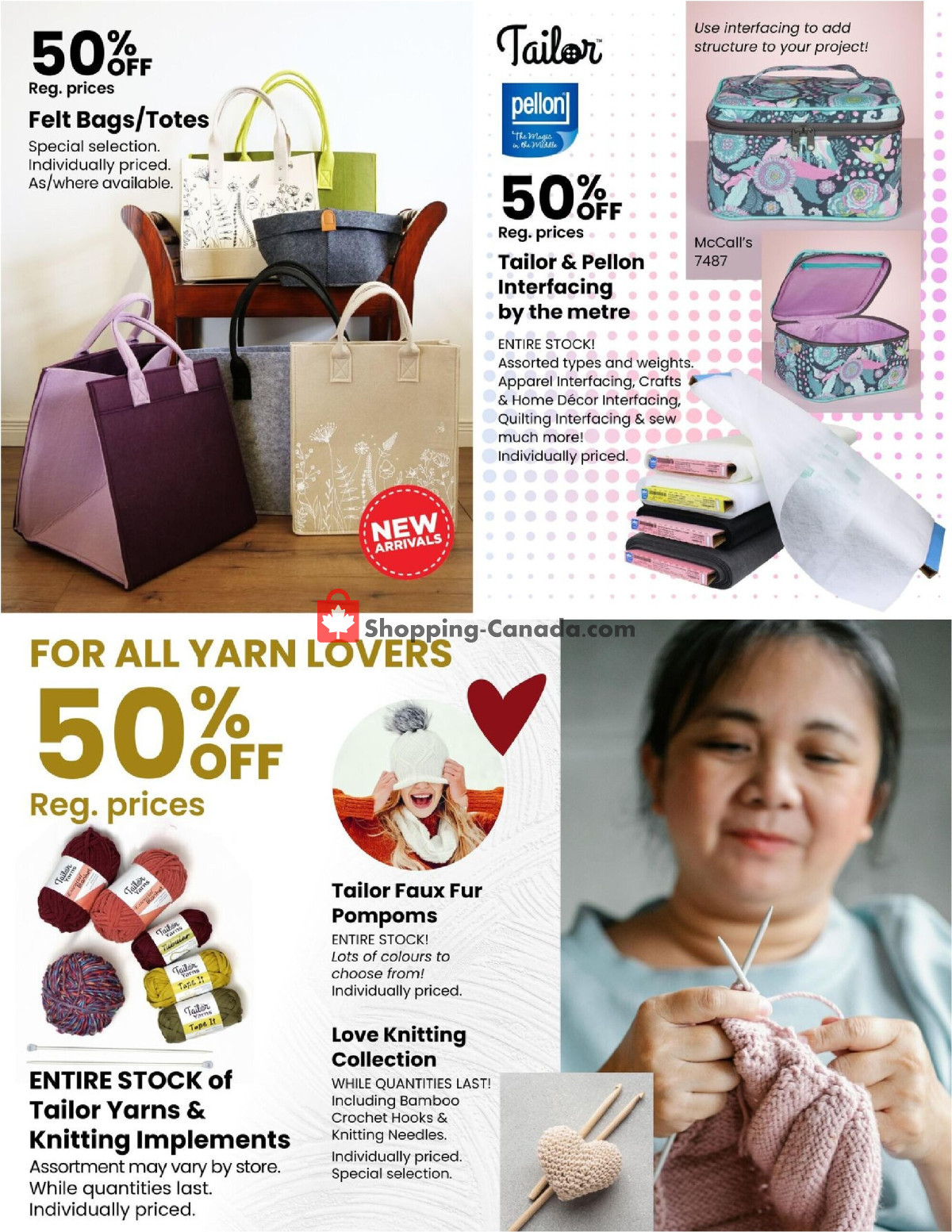 Fabricland Canada, flyer (Sew in Love With Sewing) February 1