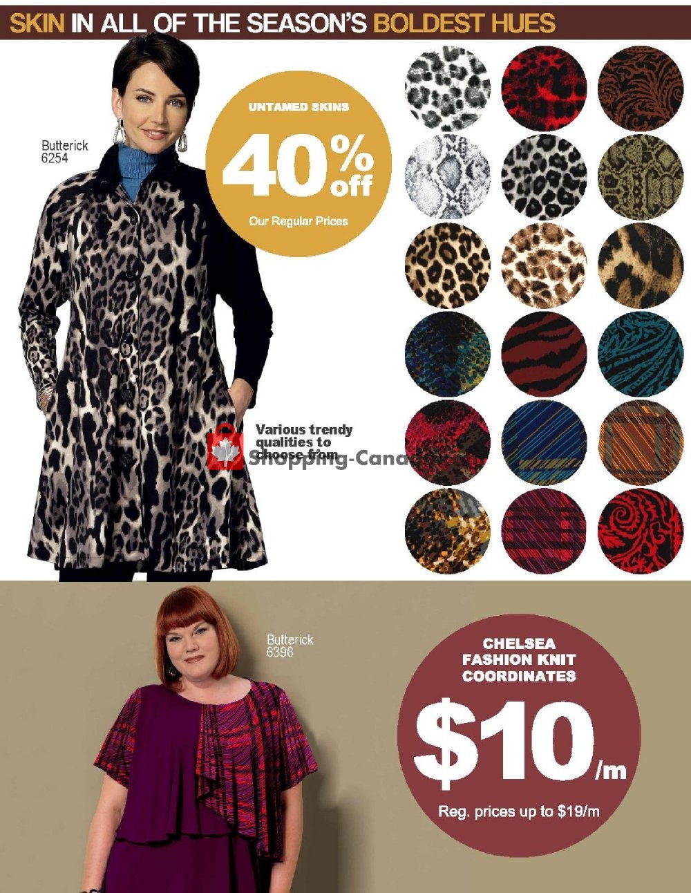 Fabricland Canada, flyer (Special Offer) August 19 September 1