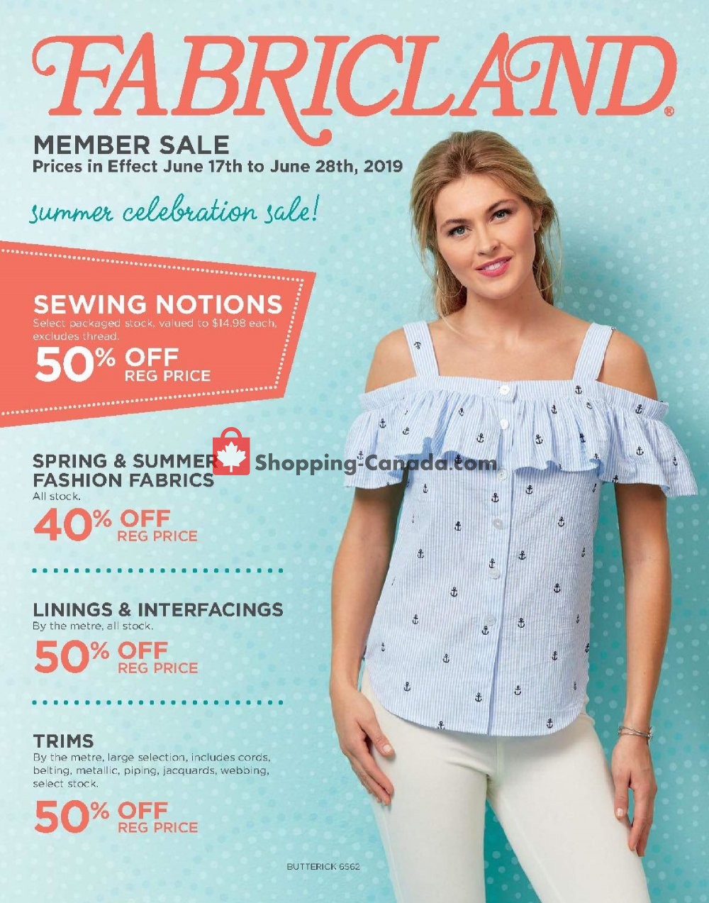 Fabricland Canada, flyer (Special Offer) June 17 June 28, 2019