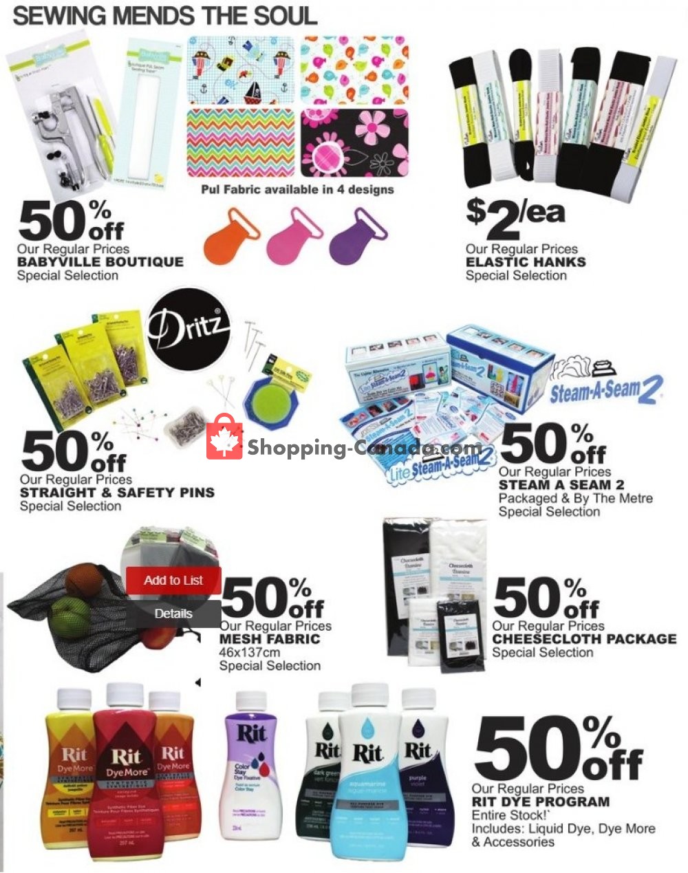Fabricland flyer from Wednesday October 2, 2019 to Thursday October 31, 2019 - page 18