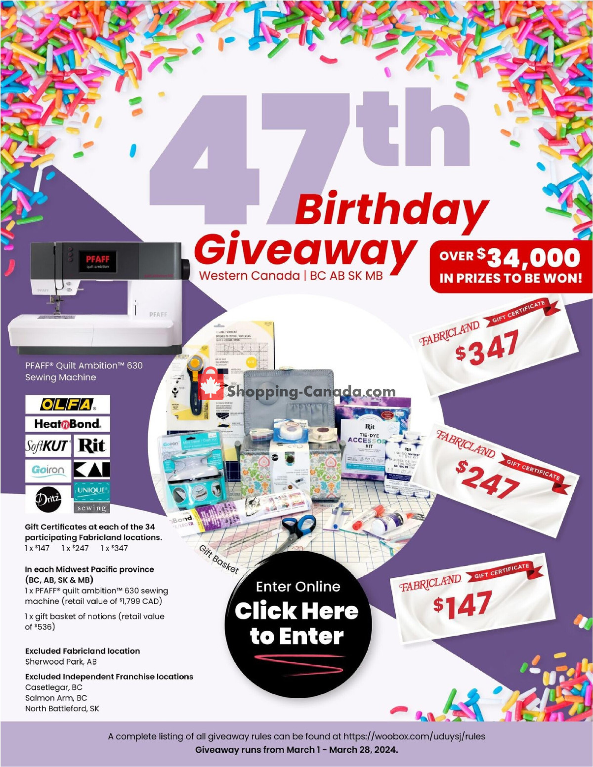 Fabricland flyer from Friday March 1, 2024 to Thursday March 28, 2024 - page 2