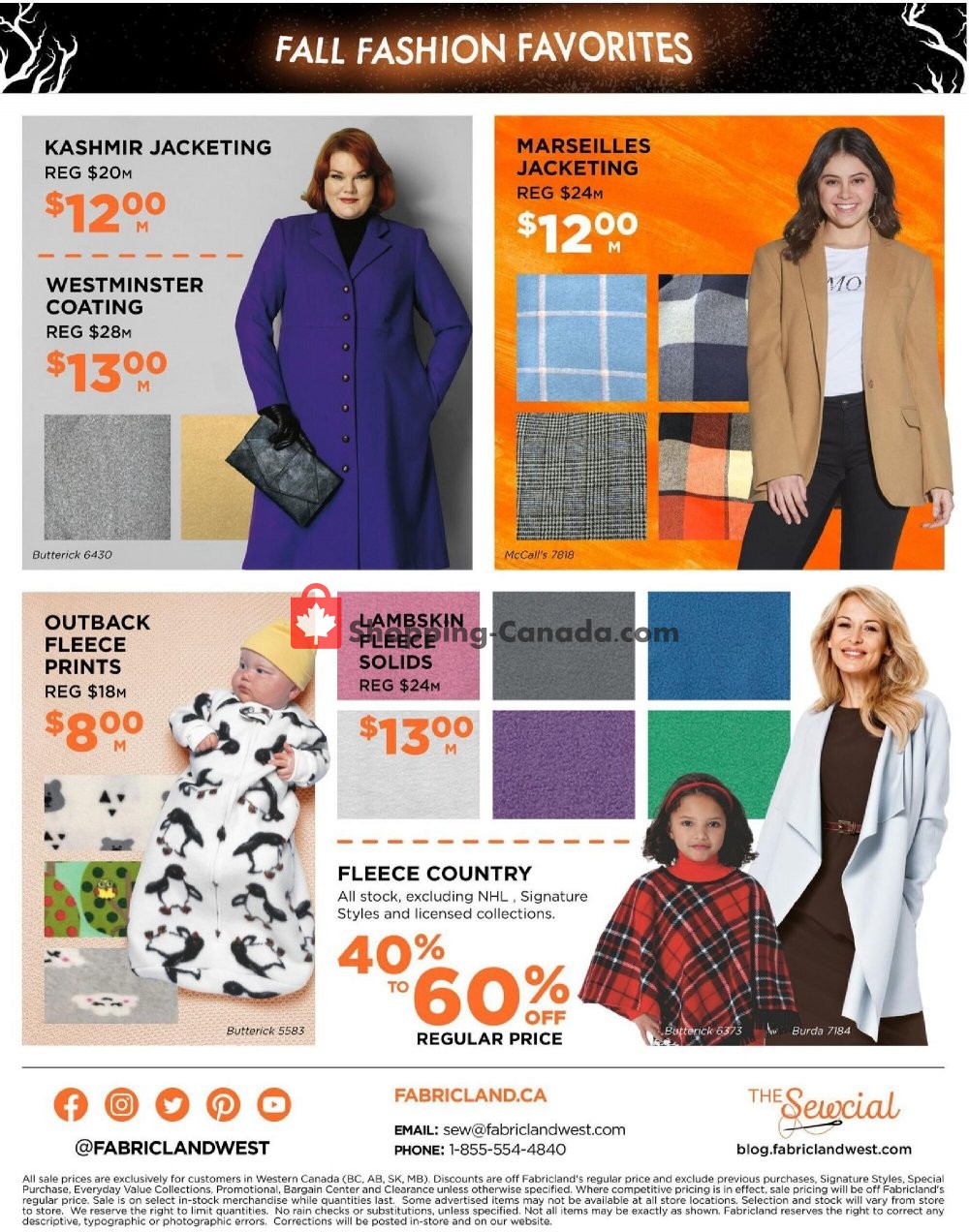 Fabricland flyer from Tuesday October 13, 2020 to Saturday October 31, 2020 - page 19
