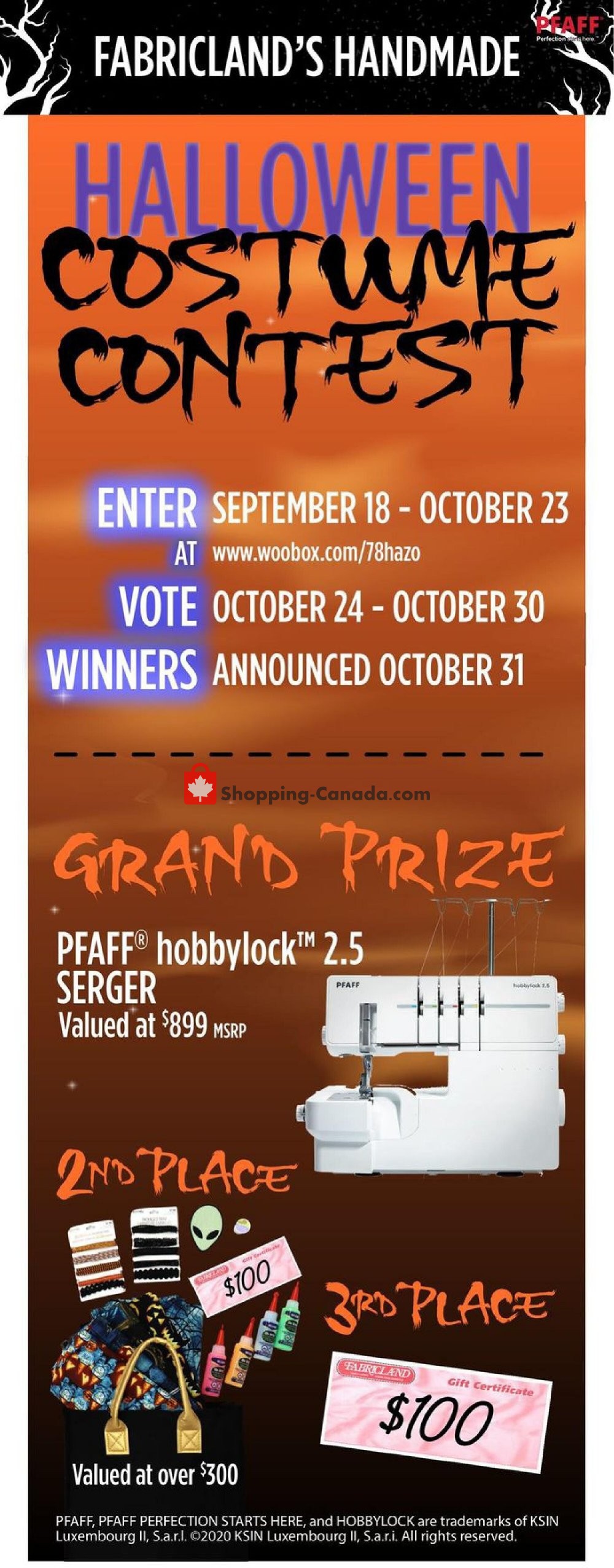 Fabricland flyer from Tuesday October 13, 2020 to Saturday October 31, 2020 - page 8