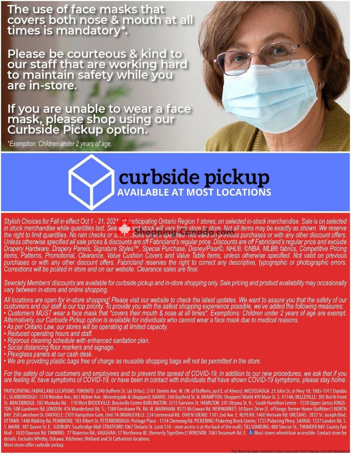 Fabricland flyer from Friday October 1, 2021 to Sunday October 31, 2021 - page 21